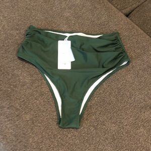 Green High Wasted Bikini Bottom New w/ tags!